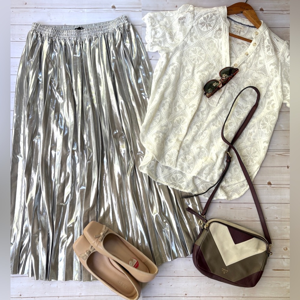 Wishlist Metallica pleated skirt
